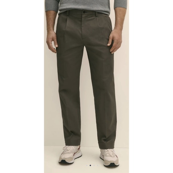 Brooks Brothers Other - Brooks Brothers Advantage Chino Clark Pants 34W/32L 100% Cotton in Grey/Taupe